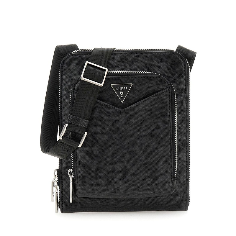 GUESS Men Siena Flat Textured Messenger Bag