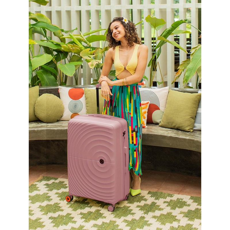 Nasher Miles Seattle Hard-Sided Polypropylene Large Rose Gold Trolley Bag – 28 Inch (75cm)