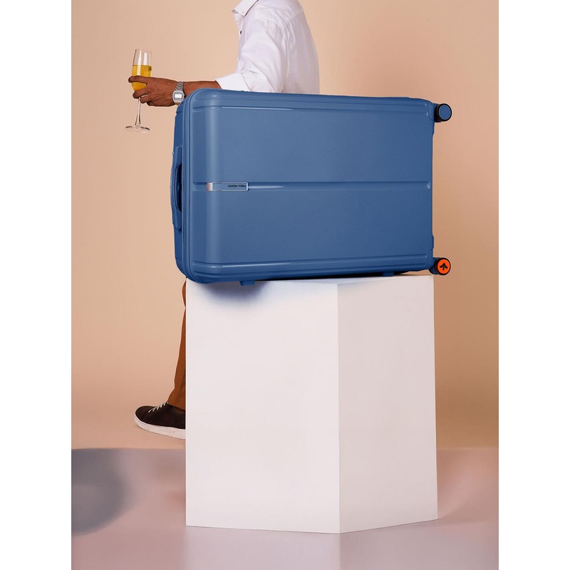 Nasher Miles The Line Polypropylene Large Blue Trolley Bag  – 28 inch (75cm)