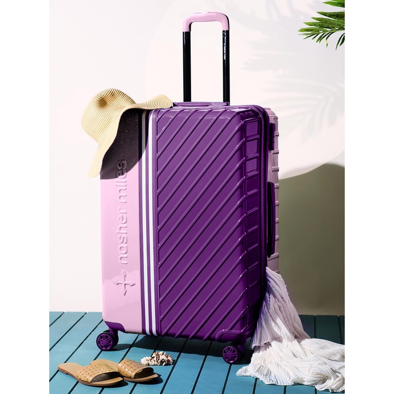 Nasher Miles Vegas Hard-Sided Polycarbonate Large Purple Magenta Trolley Bag – 28Inch 75cm