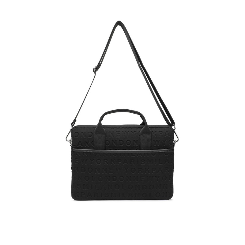 Red Lemon Unisex Black Videshi Collection Kala-Khatta Solid 15.6 Inch Laptop Bag