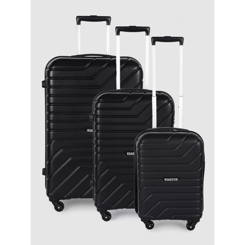 Roadster Set of 3 Bent Trolley Suitcases – Cabin, Medium & Large