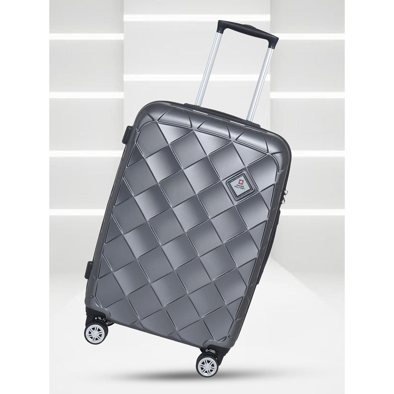 SWISS MILITARY JUPITOR Textured Hard-Sided Medium Trolley Bag