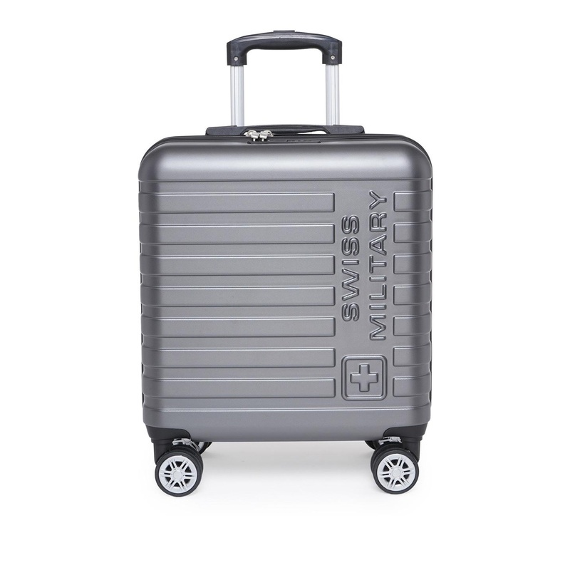 SWISS MILITARY Textured Hard-Sided Overnighter Trolley Bag 32 L