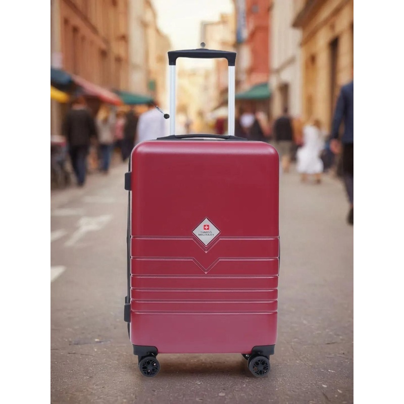 SWISS MILITARY Textured Hard-Suitcase Cabin Trolley Bag