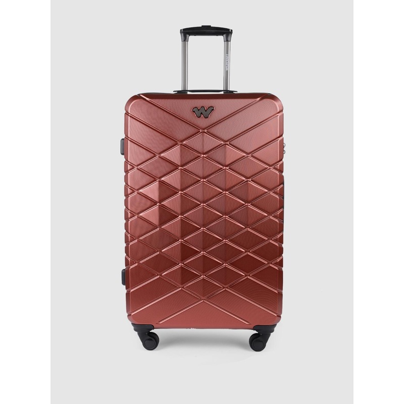 Wildcraft Unisex Maroon Textured Hard Sided Saiph Large Trolley Bag
