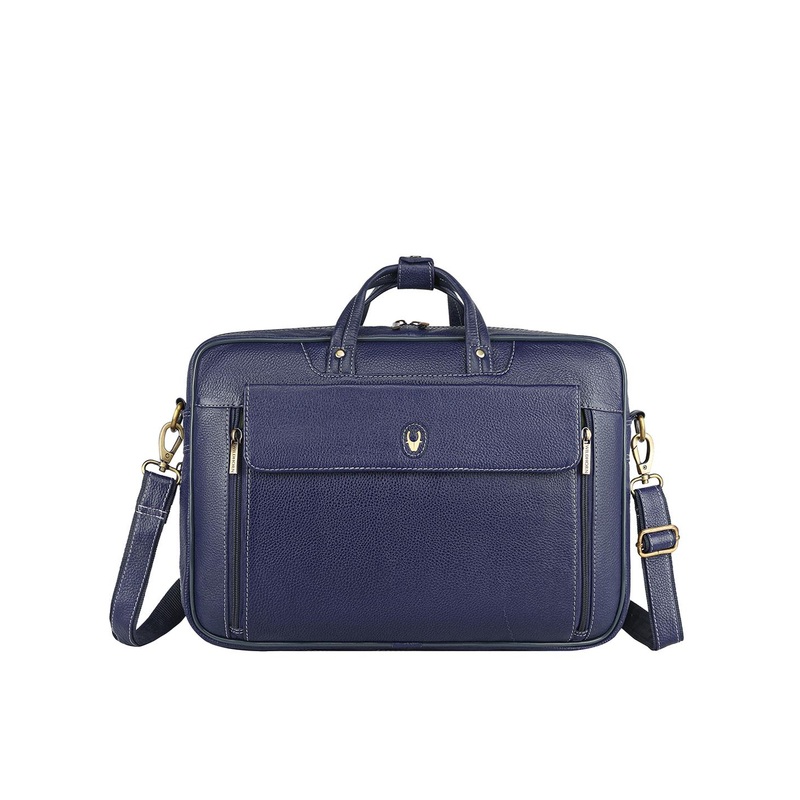 WildHorn Men Blue Solid Laptop Bag