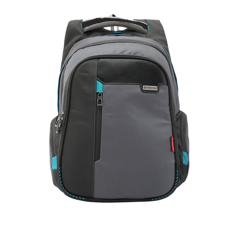 Harissons Grey & Black USB Laptop Backpack
