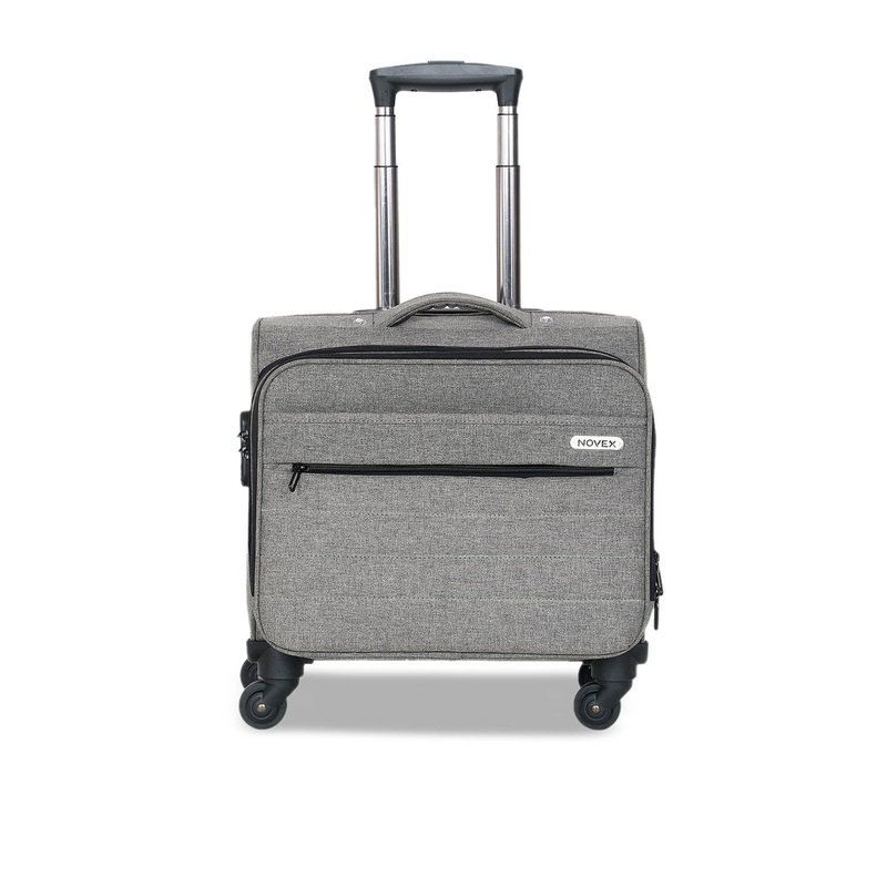 NOVEX Grey Solid Cabin Soft-Sided Trolley Suitcase