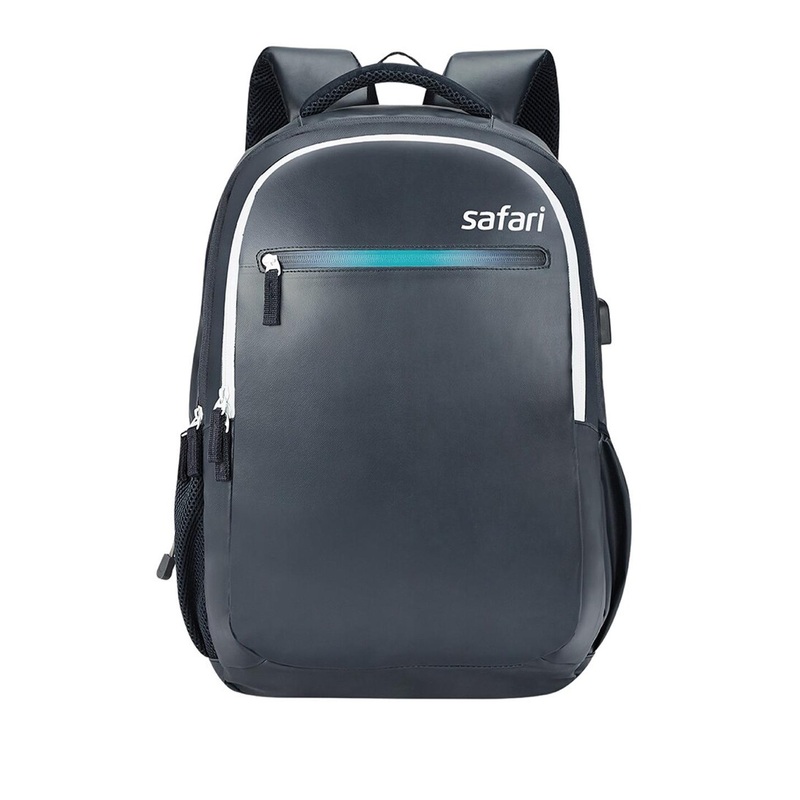 Safari Unisex Brand Logo Printed Padded Backpack With USB Charging Port