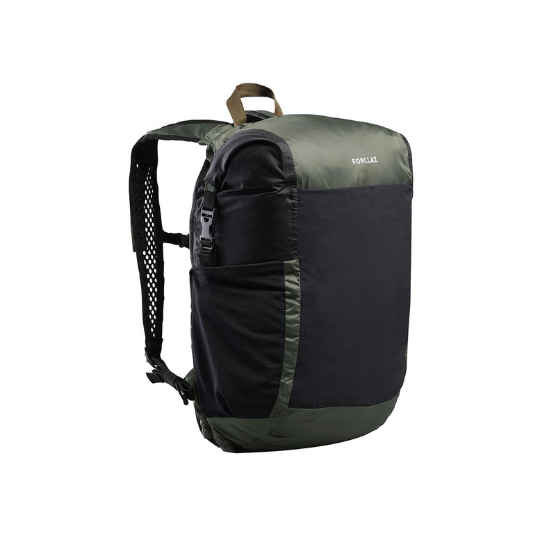 Decathlon Forclaz Unisex Green & Black Travel Backpack With Rain Cover