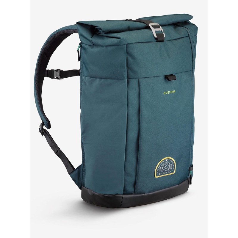 Decathlon QUECHUA – 23L Hiking Backpack Nh500 Escape Rolltop – Dark Green