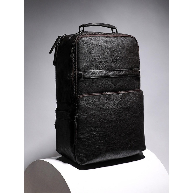 French Accent The Metropolitan Men Textured Padded Mesh 18 Inch Laptop Backpack