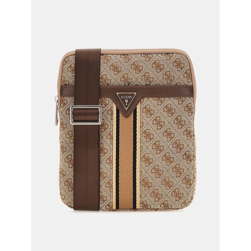 GUESS Men Milano Compact Brand Logo Printed Crossbody Sling Bag