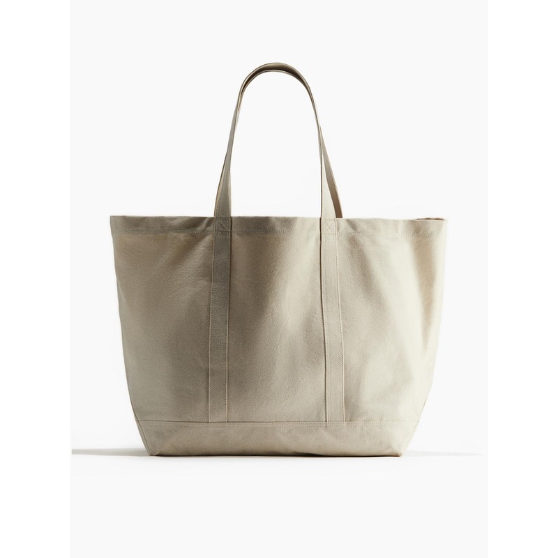 H&M Cotton Canvas Beach Bag