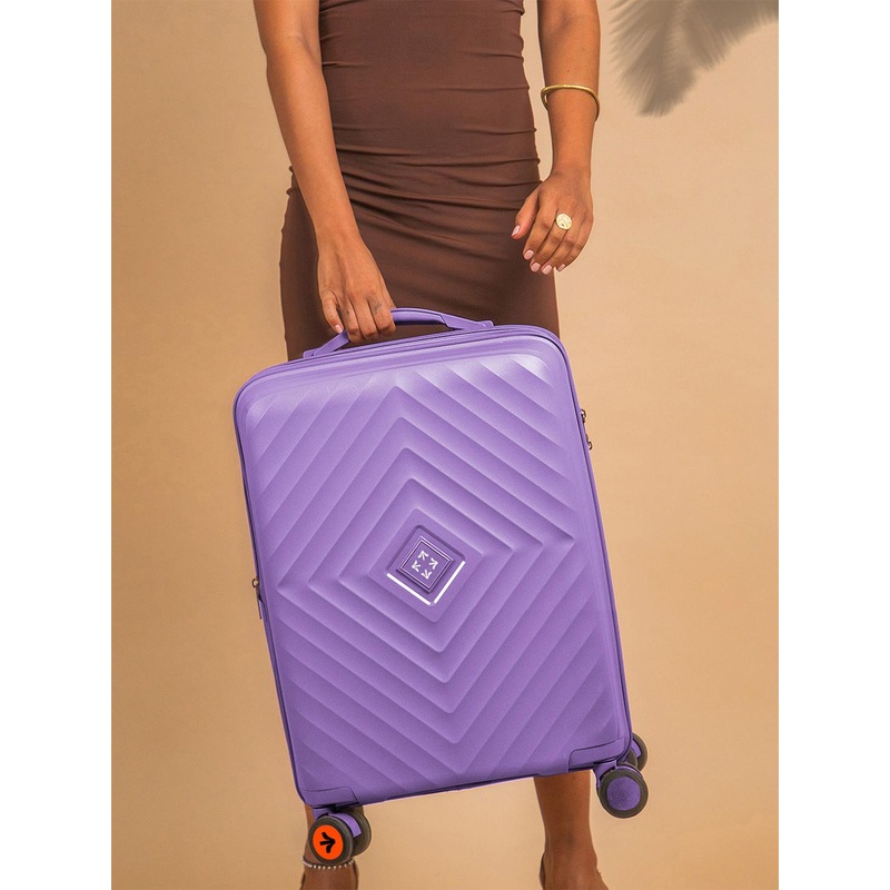 Nasher Miles Antwerp Polypropylene Cabin Pastel Purple Trolley Bag 20Inch 55cm
