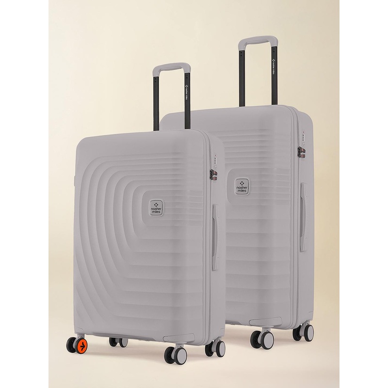 Nasher Miles Boston Polypropylene Medium-Large Grey Trolley Bags (65-75 cm)
