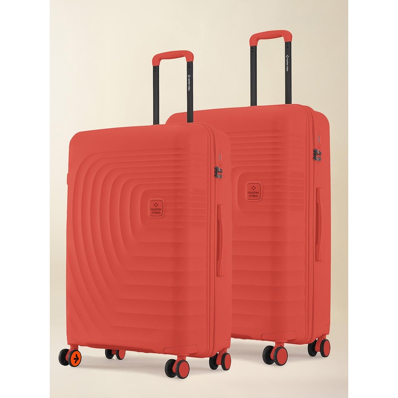 Nasher Miles Boston Polypropylene Medium-Large Orange Trolley Bags (65-75 cm)