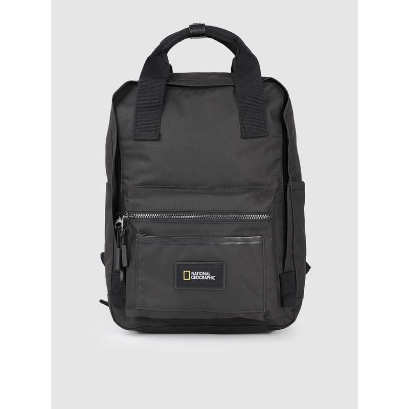 National Geographic Unisex Black Brand Logo Backpack