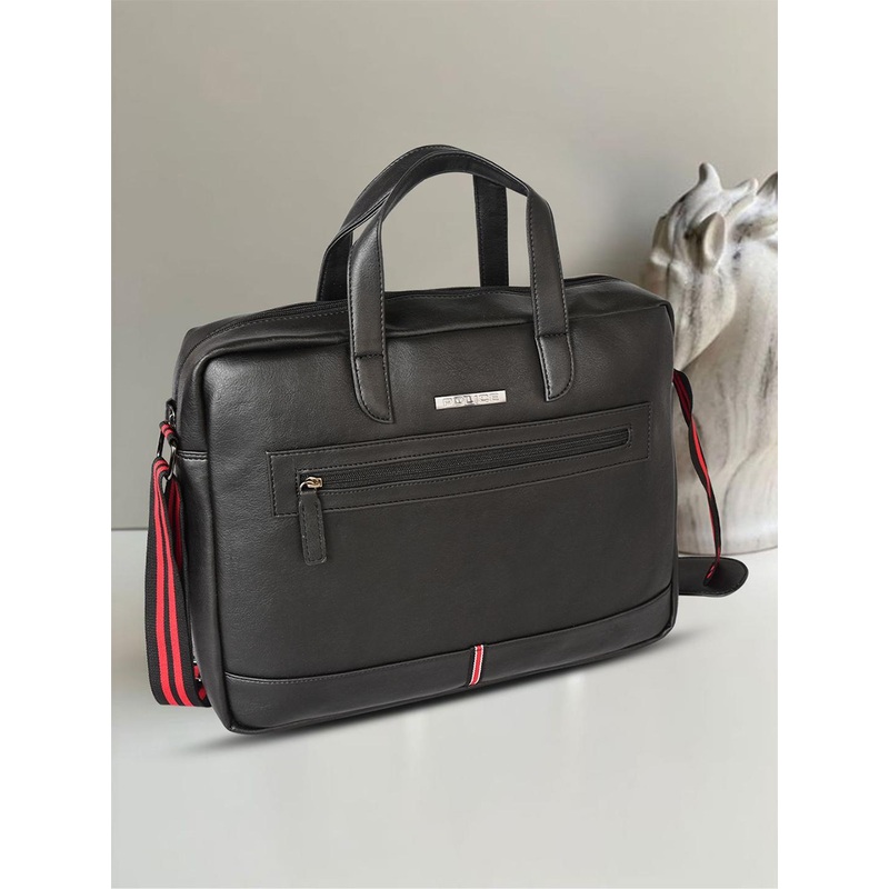Police Men Leather Laptop Bag