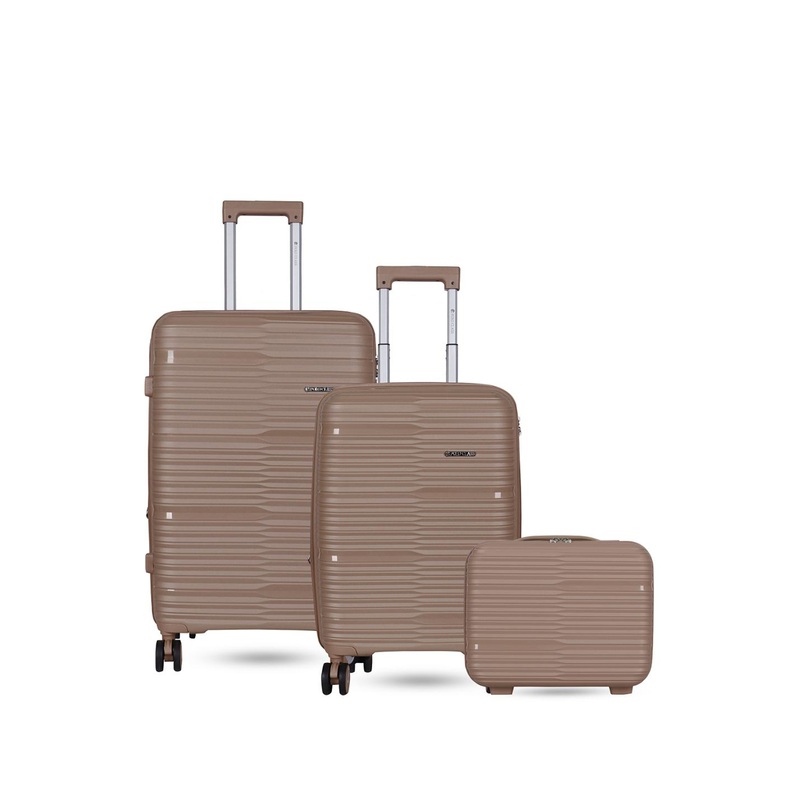 Polo Class Set Of 2 With Vanity Textured Hard Sided Trolley Bag