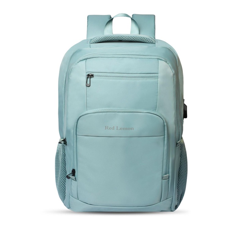 Red Lemon Swiss Cut Design Laptop Backpack With Rain Cover