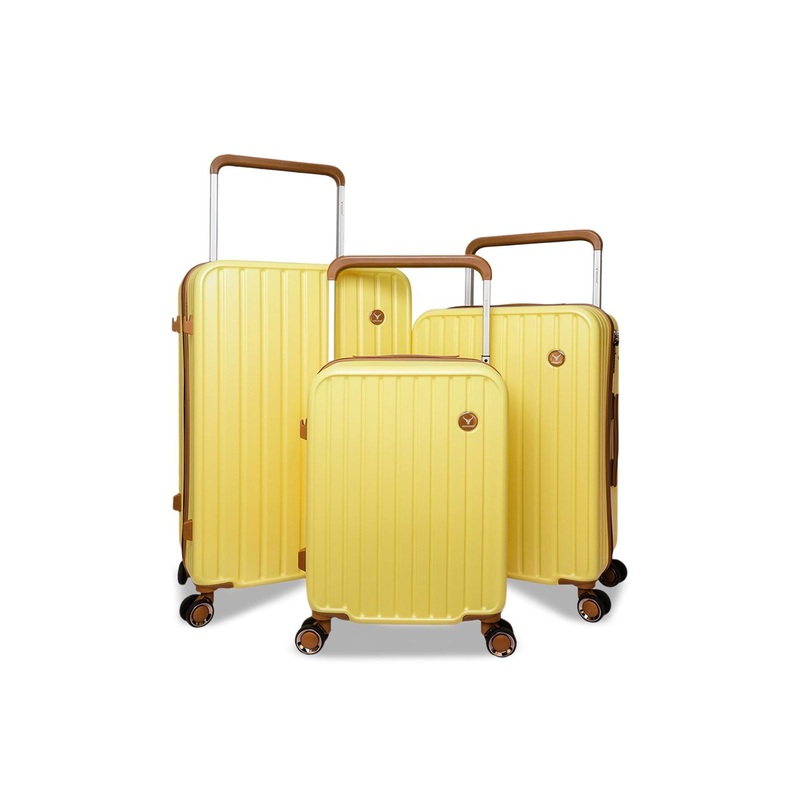 REDHORNS Set Of 3 Textured Hard-Sided Trolley Suitcase