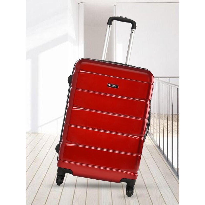 SWISS MILITARY Water Resistant Hard-Sided Medium Trolley Suitcase