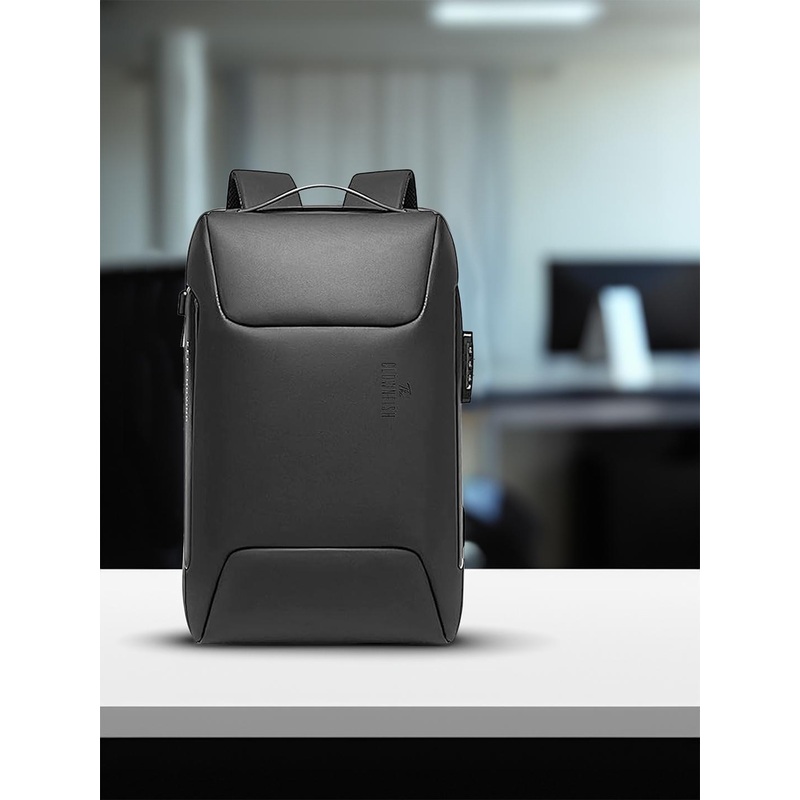 THE CLOWNFISH Unisex Black Multi Functional Water Proof Anti Theft  Laptop Bag