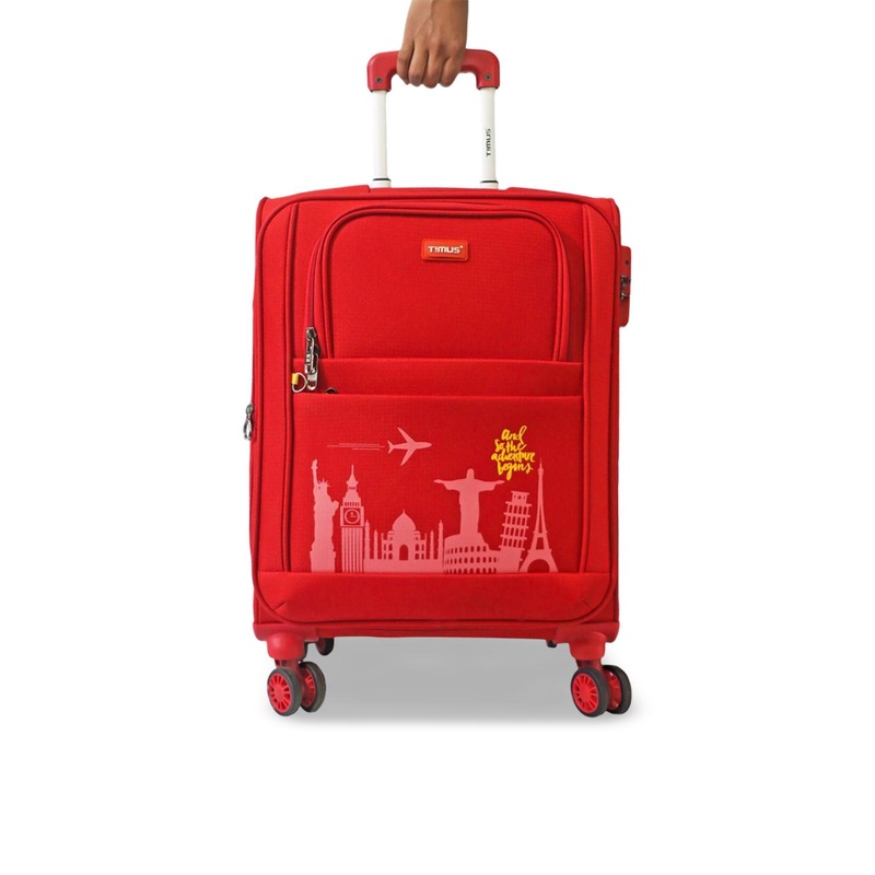 Timus Salsa Plus Soft Luggage Printed Cabin Trolley Bag