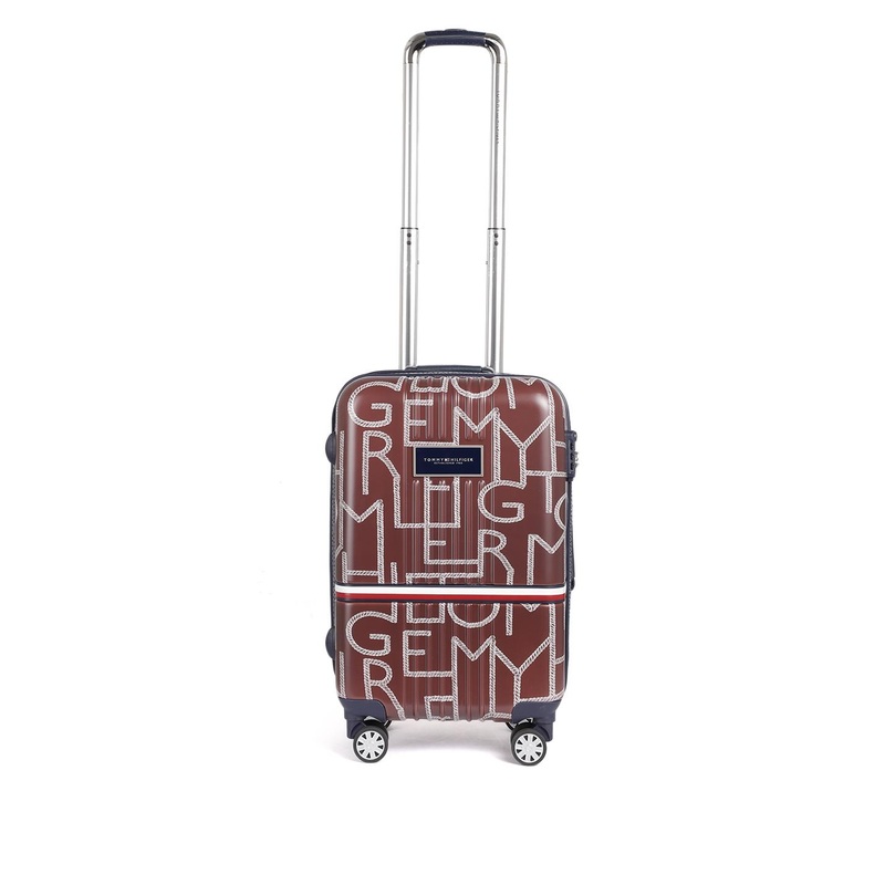 Tommy Hilfiger Unisex Printed 4 Wheels 360-Degree Rotation Cabin Trolley Bag