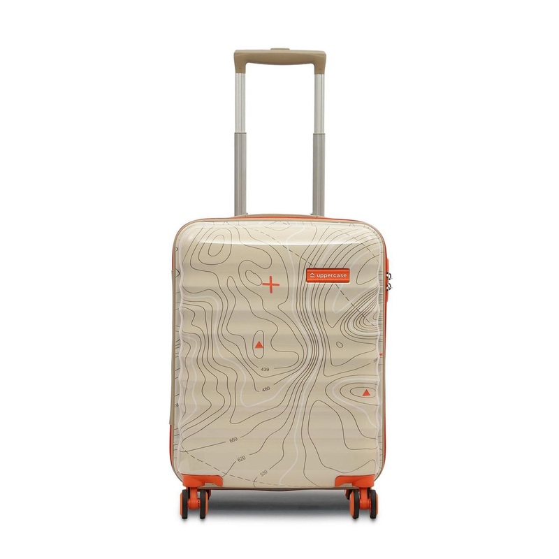 uppercase Unisex Topo Printed Hard-Sided Cabin Trolley Bag