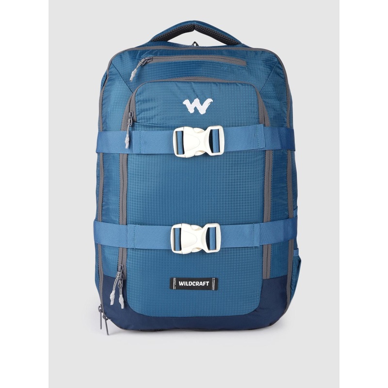 Wildcraft Unisex Blue Backpack with Compression Straps
