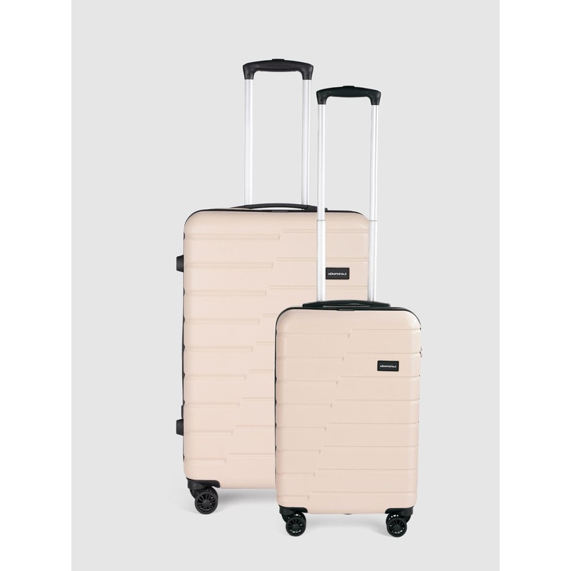 Aeropostale Set of 2 Textured Trolley Suitcases – Cabin & Medium