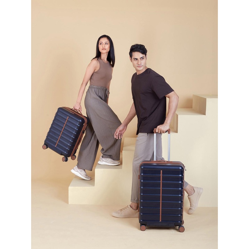 Assembly Premium Set of 2 Cabin and Check-In Trolley Bag – Blue – Odyssey 20 & 24 Inches