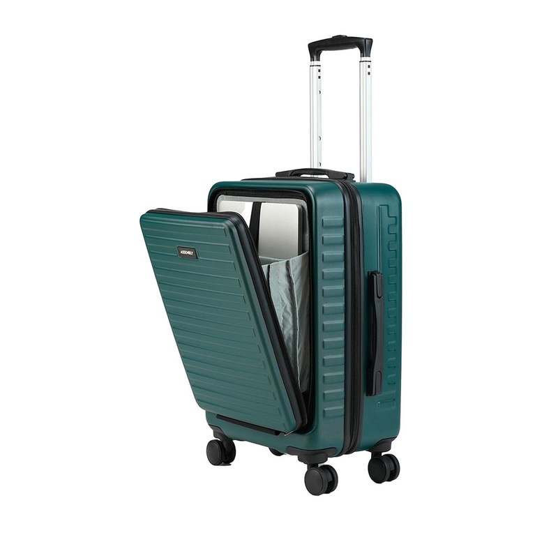 Assembly Textured Hard-Sided Cabin-Sized Trolley Suitcase 40L