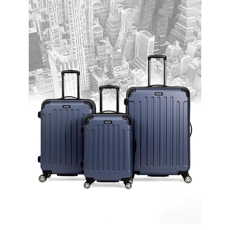 Kenneth Cole Set Of 3 Textured Hard-Sided Trolley Suitcase