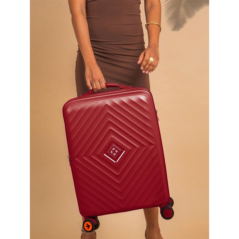 Nasher Miles Antwerp Polypropylene Cabin Maroon Trolley Bag – 20Inch 55cm