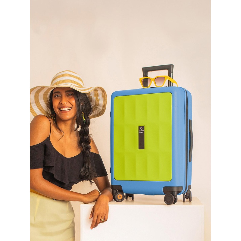 Nasher Miles Zanzibar Polycarbonate Cabin Green Blue Trolley Bag – 20 Inch (55 cm)