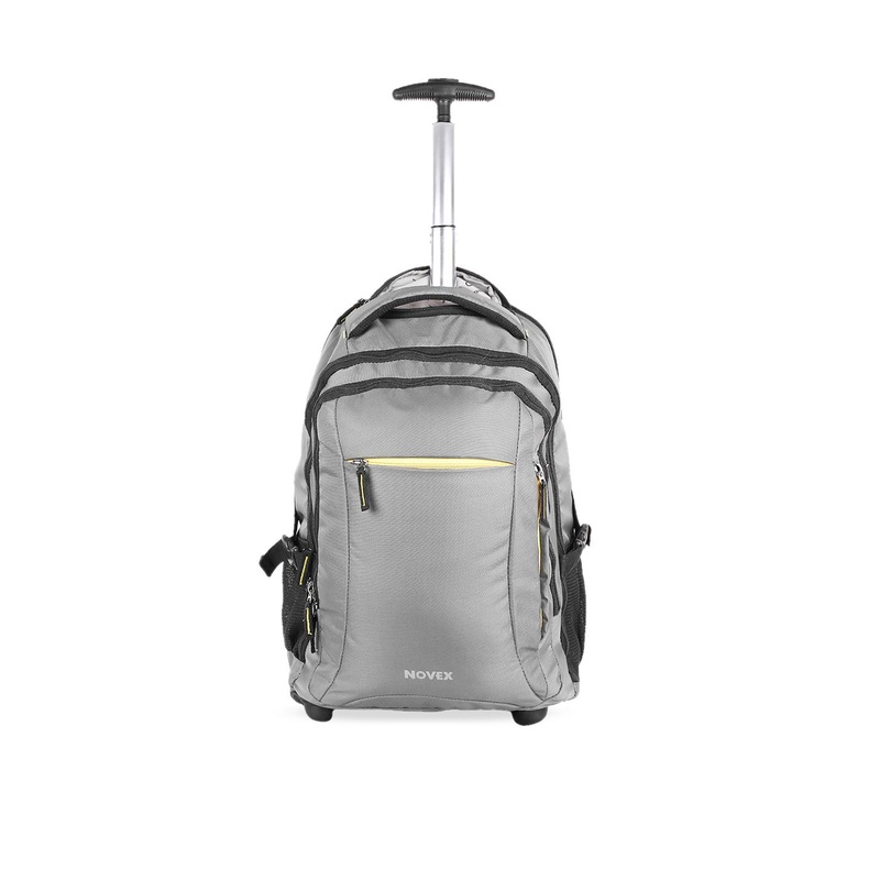 NOVEX Unisex Grey Solid Travel Backpack