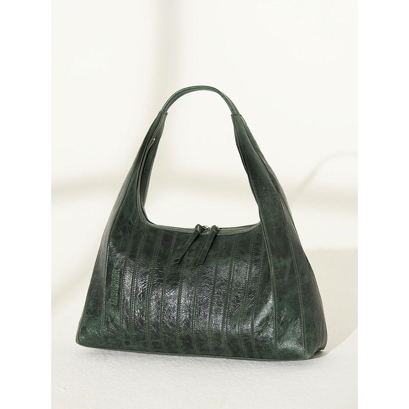 the Misnomer Unisex Textured Leather Oversized Shoulder Bag