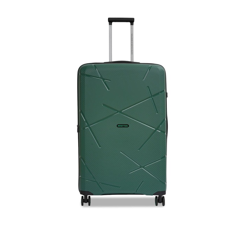 United Colors of Benetton Textured Hard Sided Medium Trolley Suitcase
