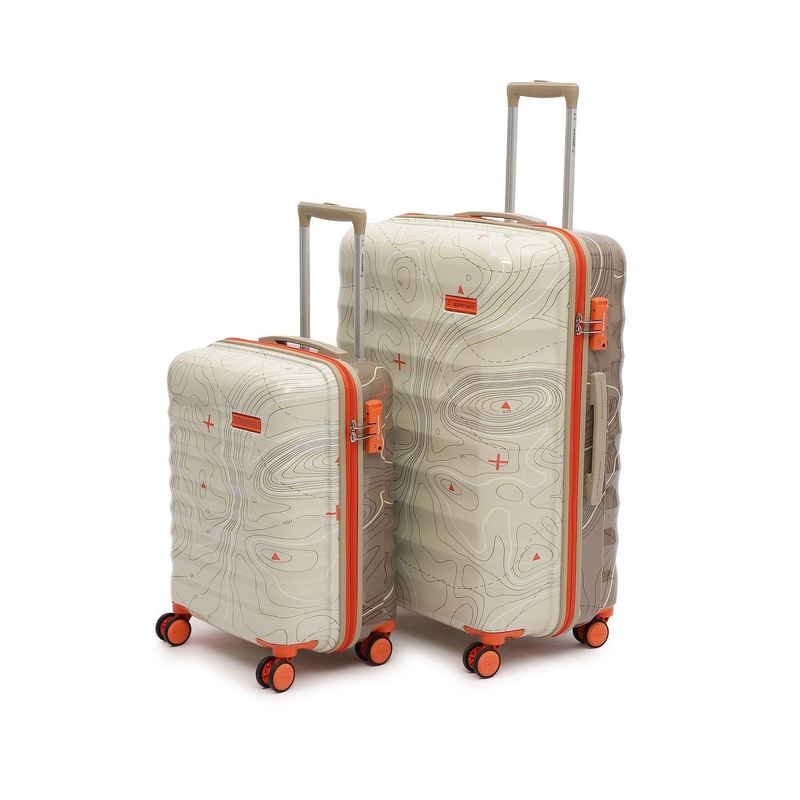 uppercase Unisex Set Of 2 Textured Hard-Sided Trolley Suitcase