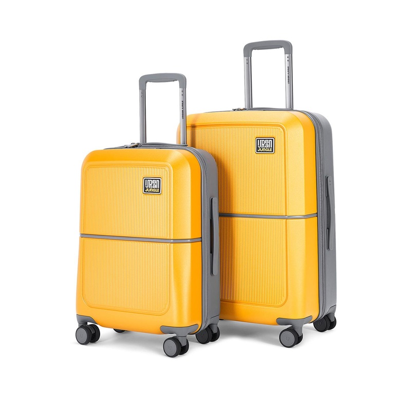 Urban Jungle By Safari Yellow Hardside Trolley Set of 2 Polycarboante Suitcase