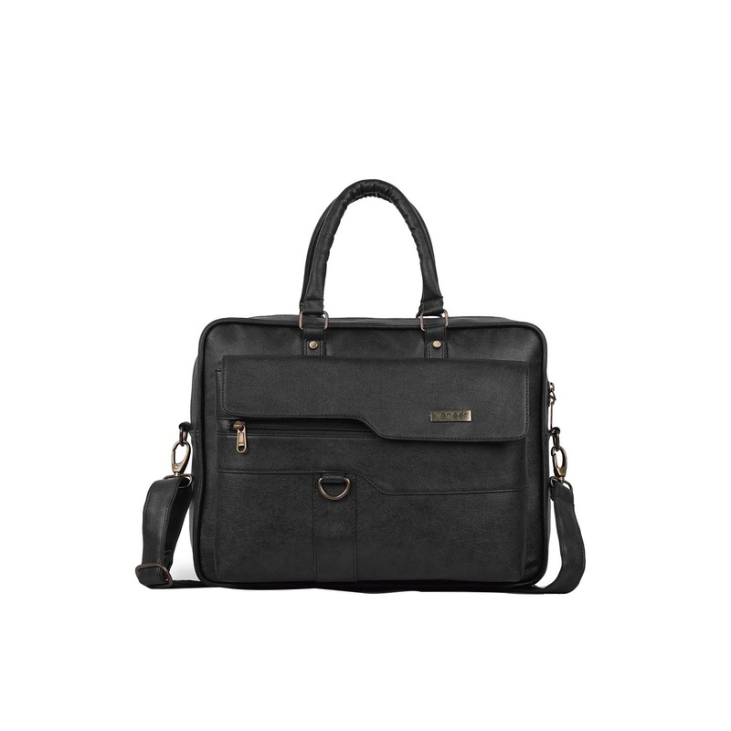 Veneer Unisex Black Laptop Bag