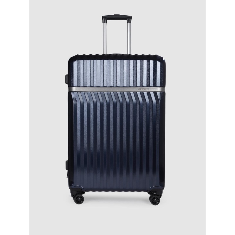 Wildcraft Unisex Canopus Navy Large Textured Hard Sided Canopus Cabin Trolley Suitcase