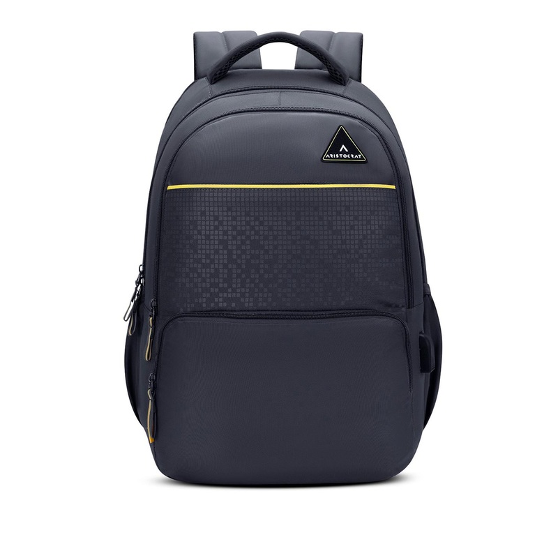 Aristocrat Unisex Grey Knockout Plus 17 Inch Compatible Laptop Backpack- 35L