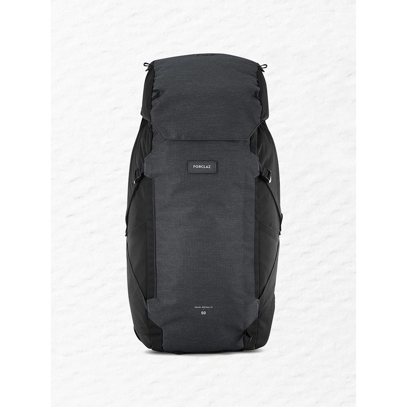 Decathlon FORCLAZ – Unisex Black Travel 900 50L + 6L Expandable Travel Backpack