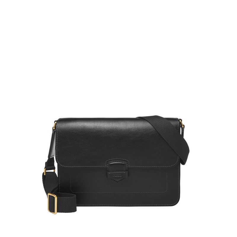 Fossil Men Leather Messenger Bag