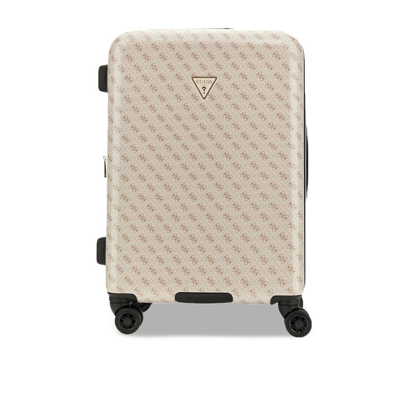 GUESS Women Printed Hard-Sided Medium Trolley Suitcase
